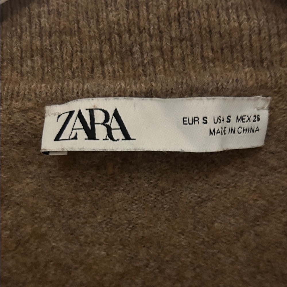 Zara Brown Soft Crop Sweater - Picture 2 of 4